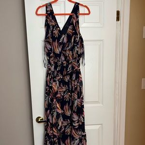 Size 22 Midi floral belted tank top dress
